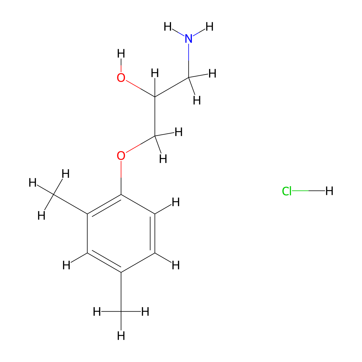 1-Amino-3-(2,4-dimethylphenoxy)-2-propanol hydrochloride molecular structure, CAS 1177317-23-5