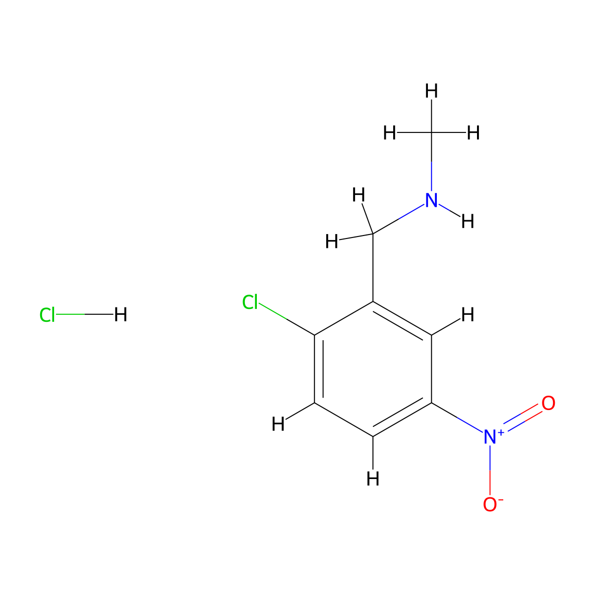 [(2-Chloro-5-nitrophenyl)methyl](methyl)amine hydrochloride molecular structure, CAS 1177318-36-3