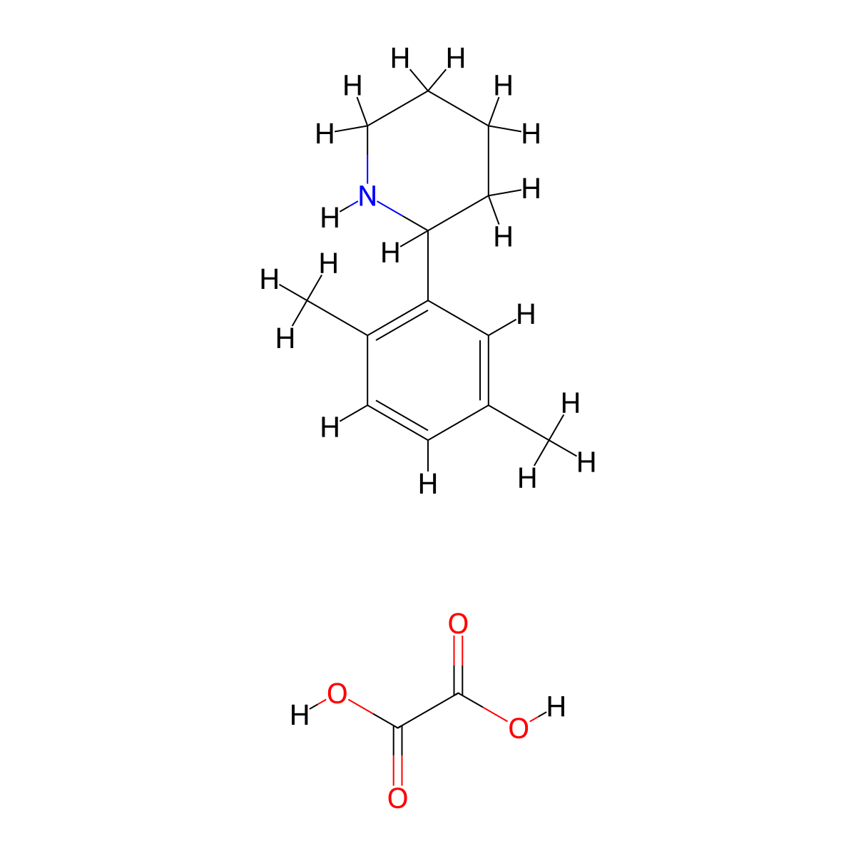 2-(2,5-Dimethylphenyl)piperidine oxalate molecular structure, CAS 1177319-39-9