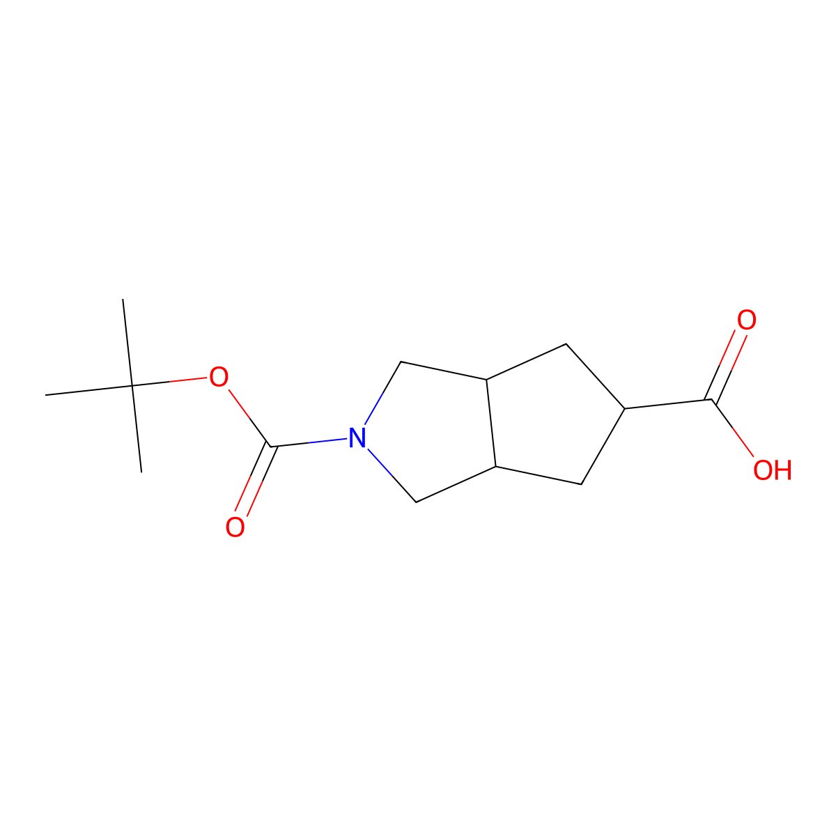 2-(Tert-butoxycarbonyl)octahydrocyclopenta[c]pyrrole-5-carboxylic acid molecular structure, CAS 1177319-91-3