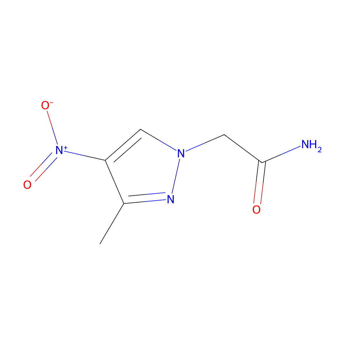 2-(3-methyl-4-nitro-1H-pyrazol-1-yl)acetamide molecular structure, CAS 1177320-89-6