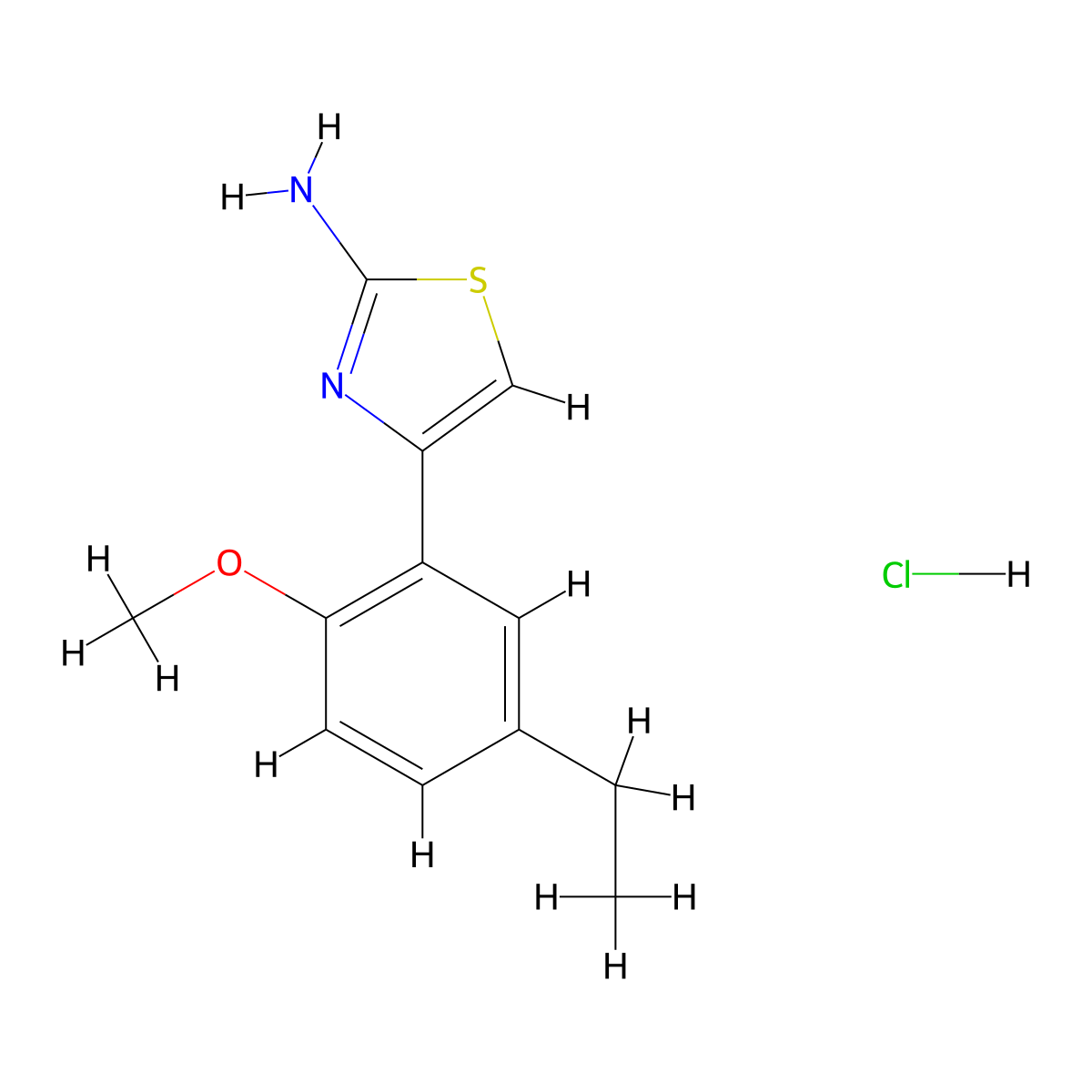 4-(5-Ethyl-2-methoxyphenyl)-1,3-thiazol-2-ylamine hydrochloride molecular structure, CAS 1177321-15-1