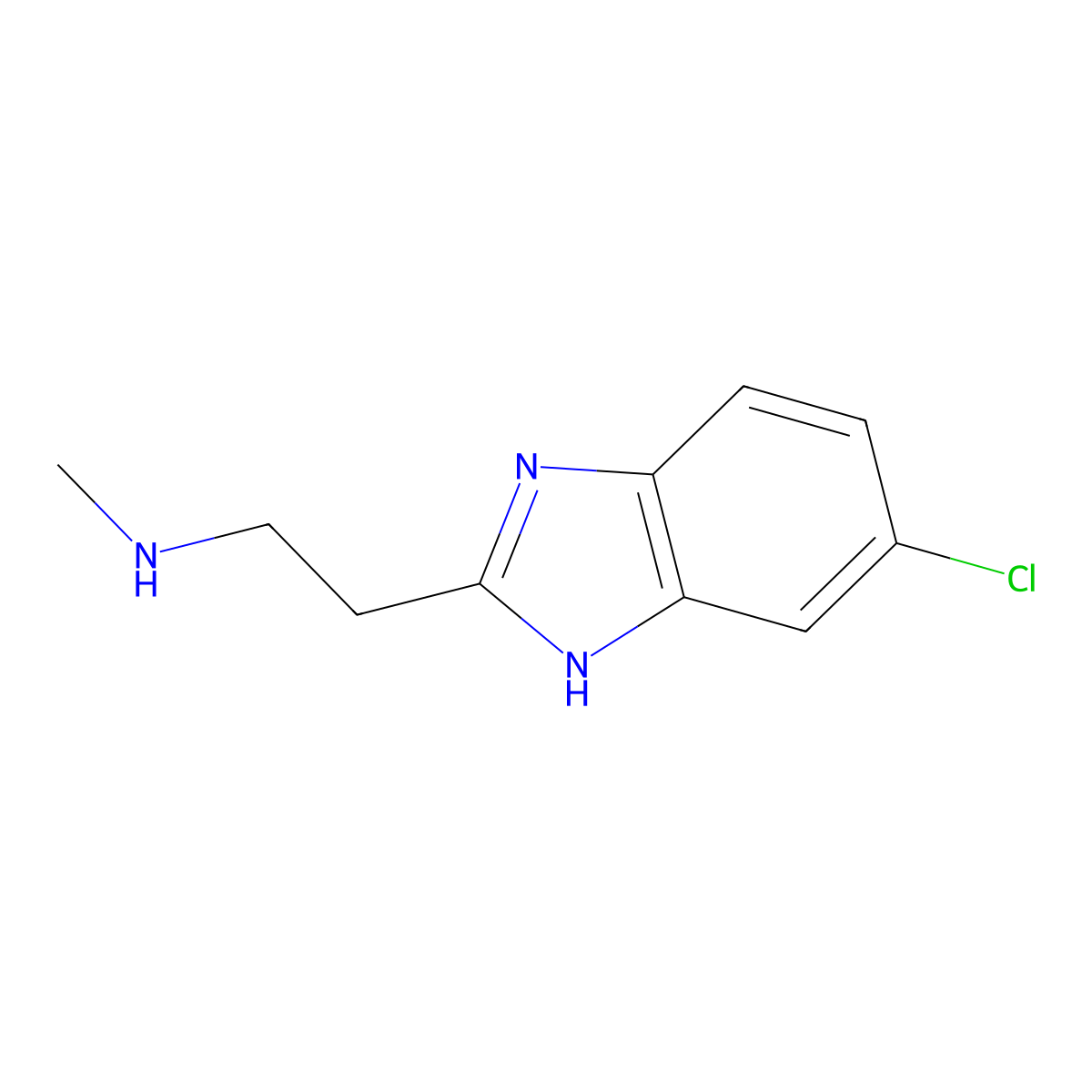 [2-(5-chloro-1H-1,3-benzodiazol-2-yl)ethyl](methyl)amine molecular structure, CAS 1177321-53-7