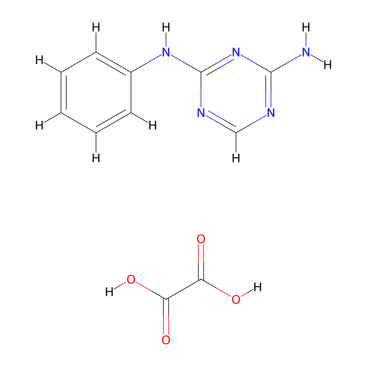 N-phenyl-1,3,5-triazine-2,4-diamine oxalate molecular structure, CAS 1177321-91-3