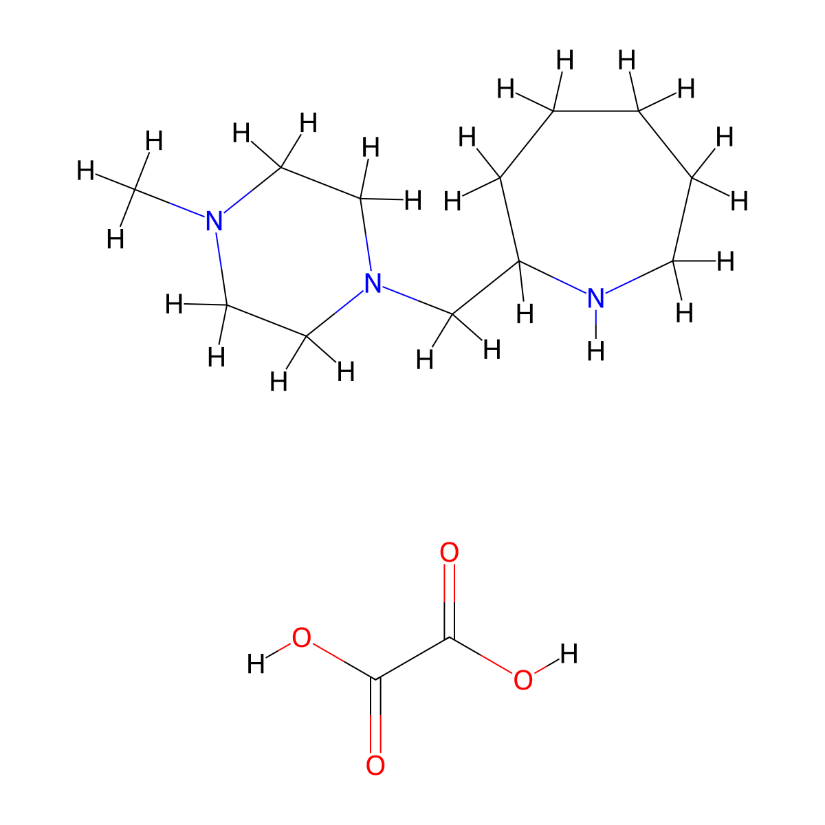 2-[(4-Methyl-1-piperazinyl)methyl]azepane oxalate molecular structure, CAS 1177322-37-0