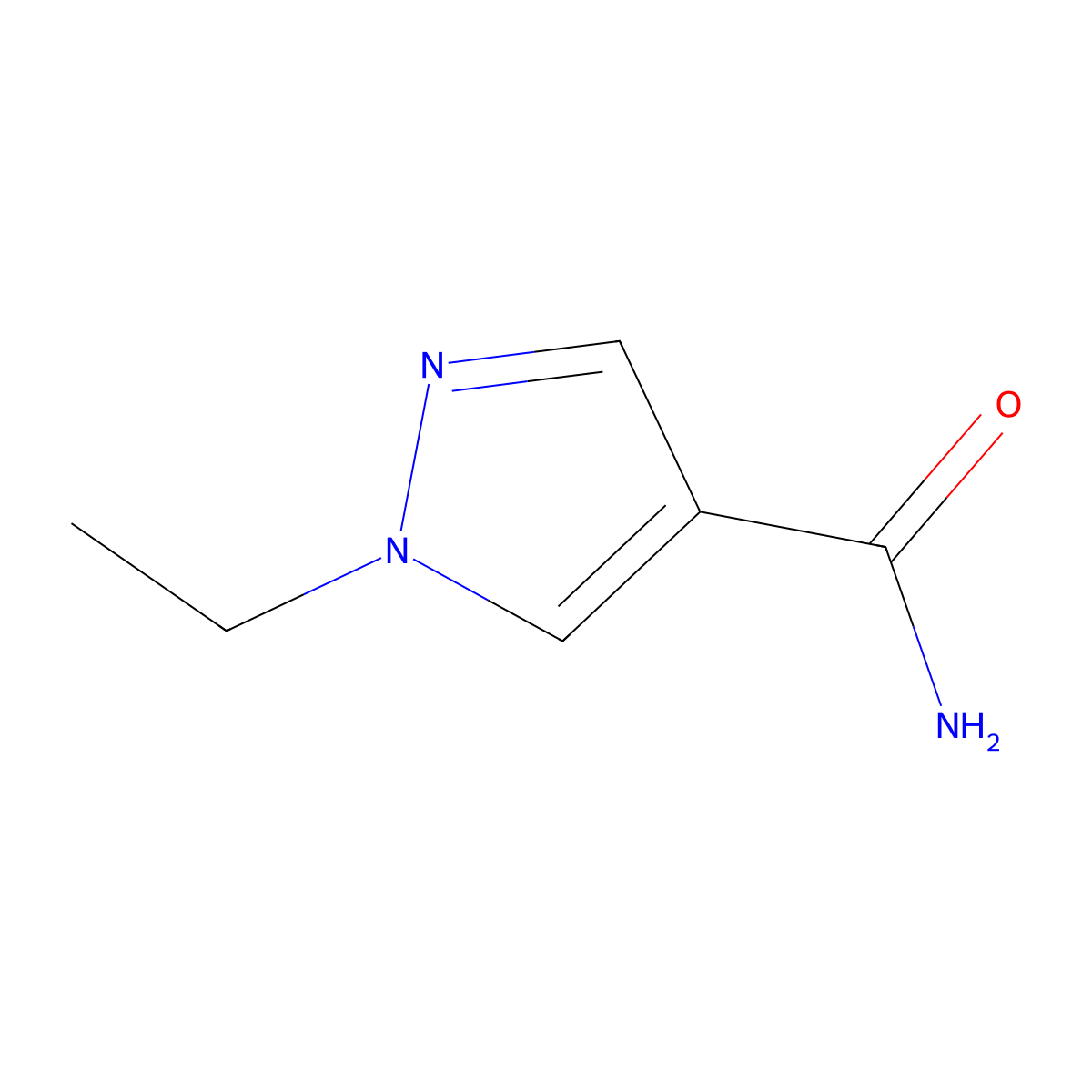 1-ethyl-1H-pyrazole-4-carboxamide molecular structure, CAS 1177323-82-8