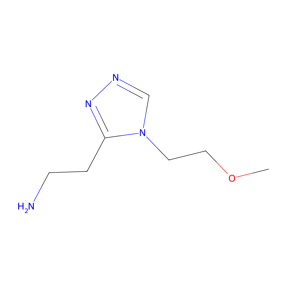2-[4-(2-methoxyethyl)-4H-1,2,4-triazol-3-yl]ethanamine molecular structure, CAS 1177323-84-0