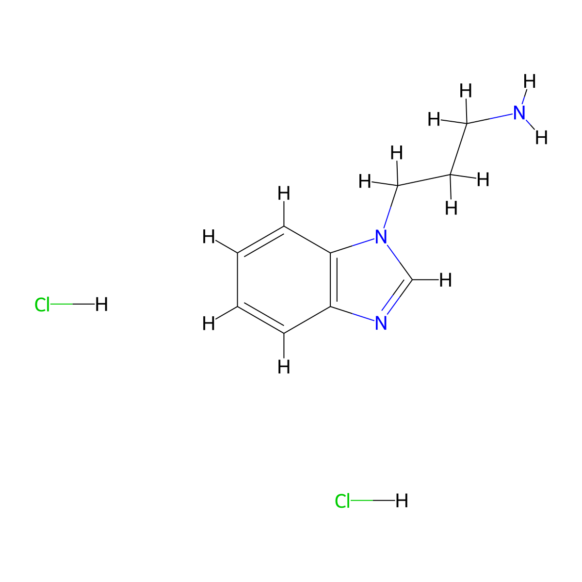 3-(1H-1,3-benzodiazol-1-yl)propan-1-amine dihydrochloride molecular structure, CAS 1177324-11-6