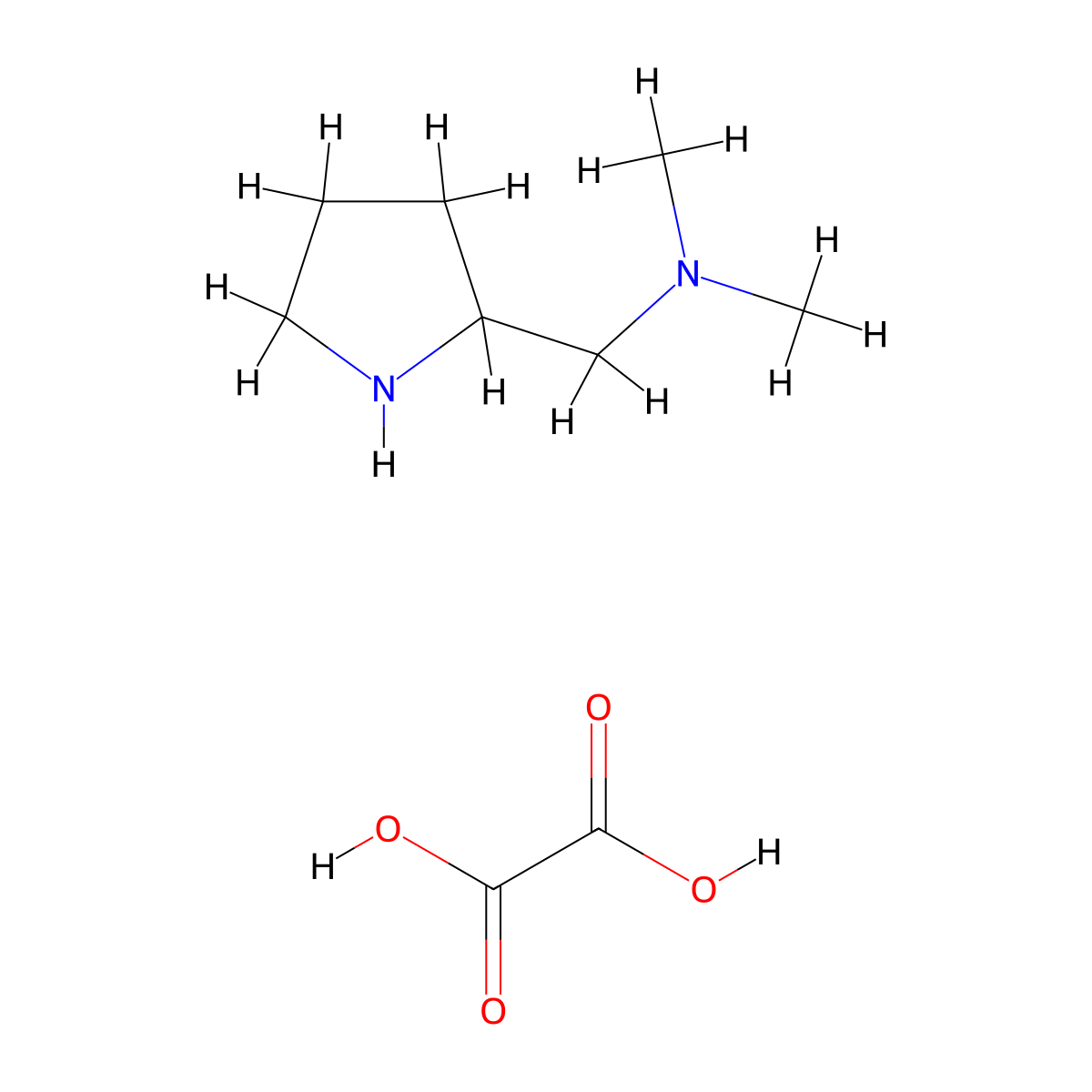 N,N-Dimethyl-1-(pyrrolidin-2-yl)methanamine oxalate molecular structure, CAS 1177324-17-2