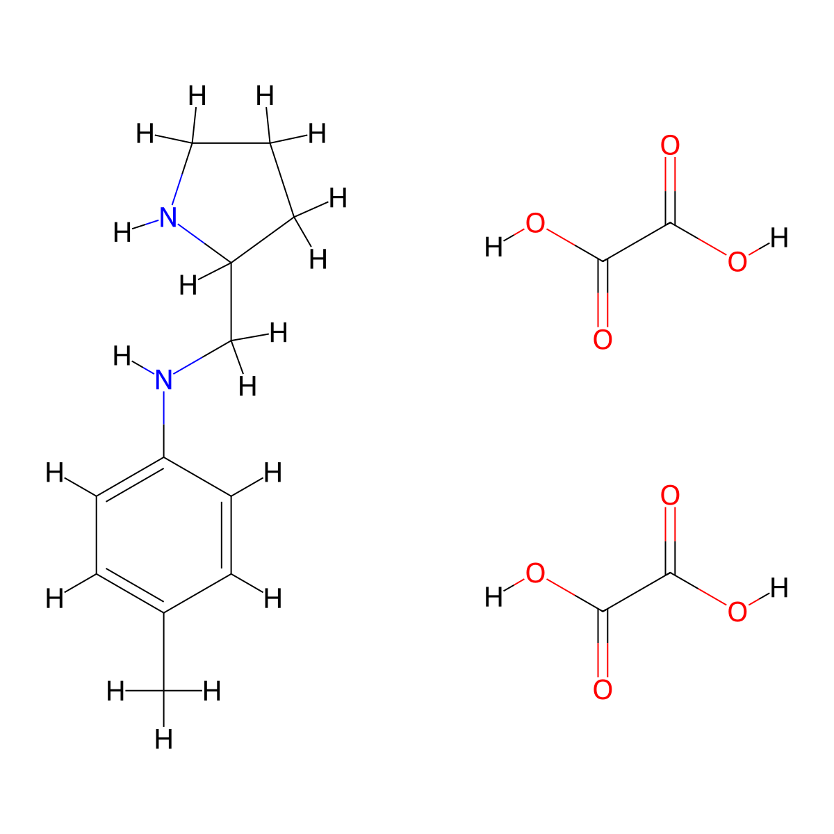 4-Methyl-N-(2-pyrrolidinylmethyl)aniline dioxalate molecular structure, CAS 1177324-19-4
