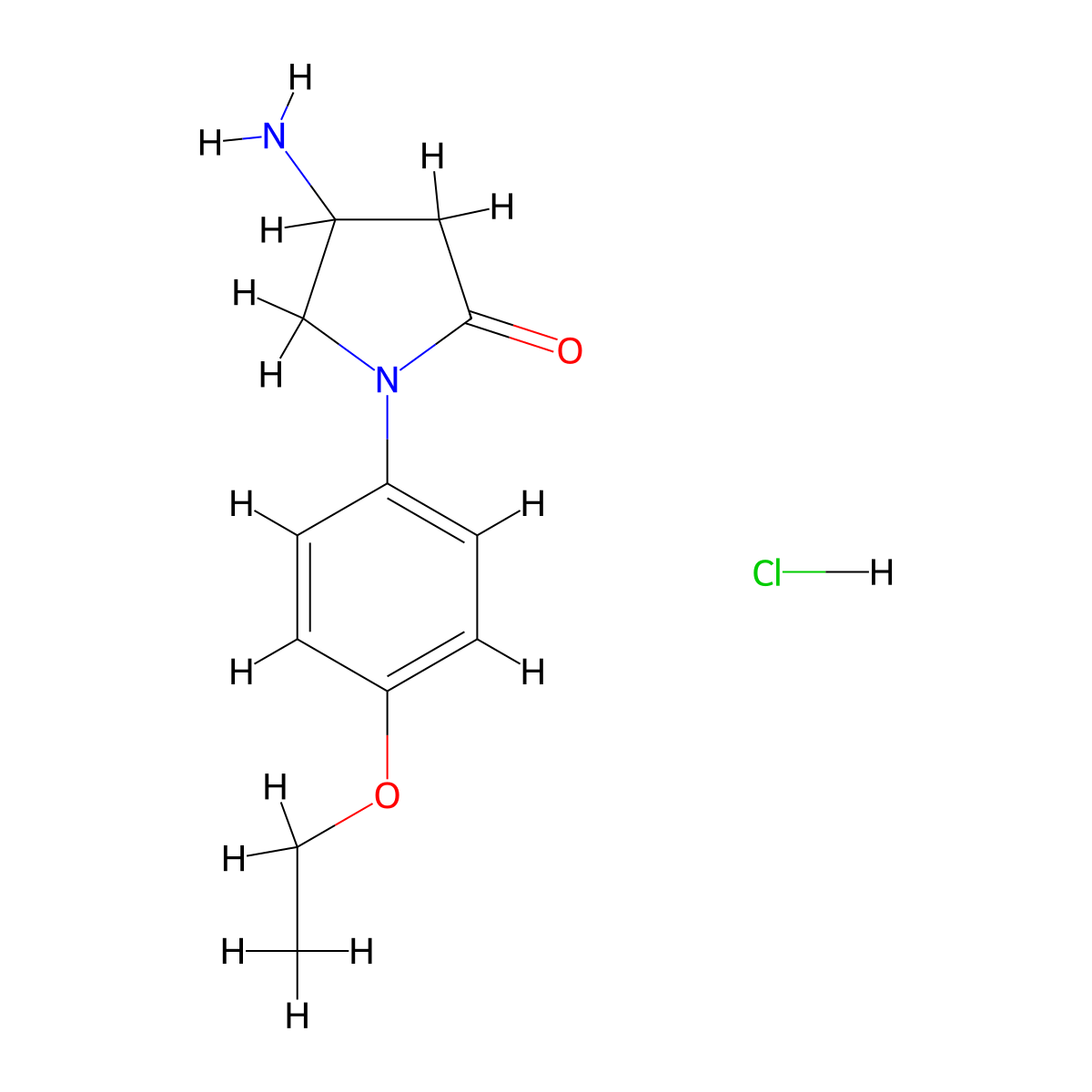 4-Amino-1-(4-ethoxyphenyl)pyrrolidin-2-one hydrochloride molecular structure, CAS 1177324-42-3