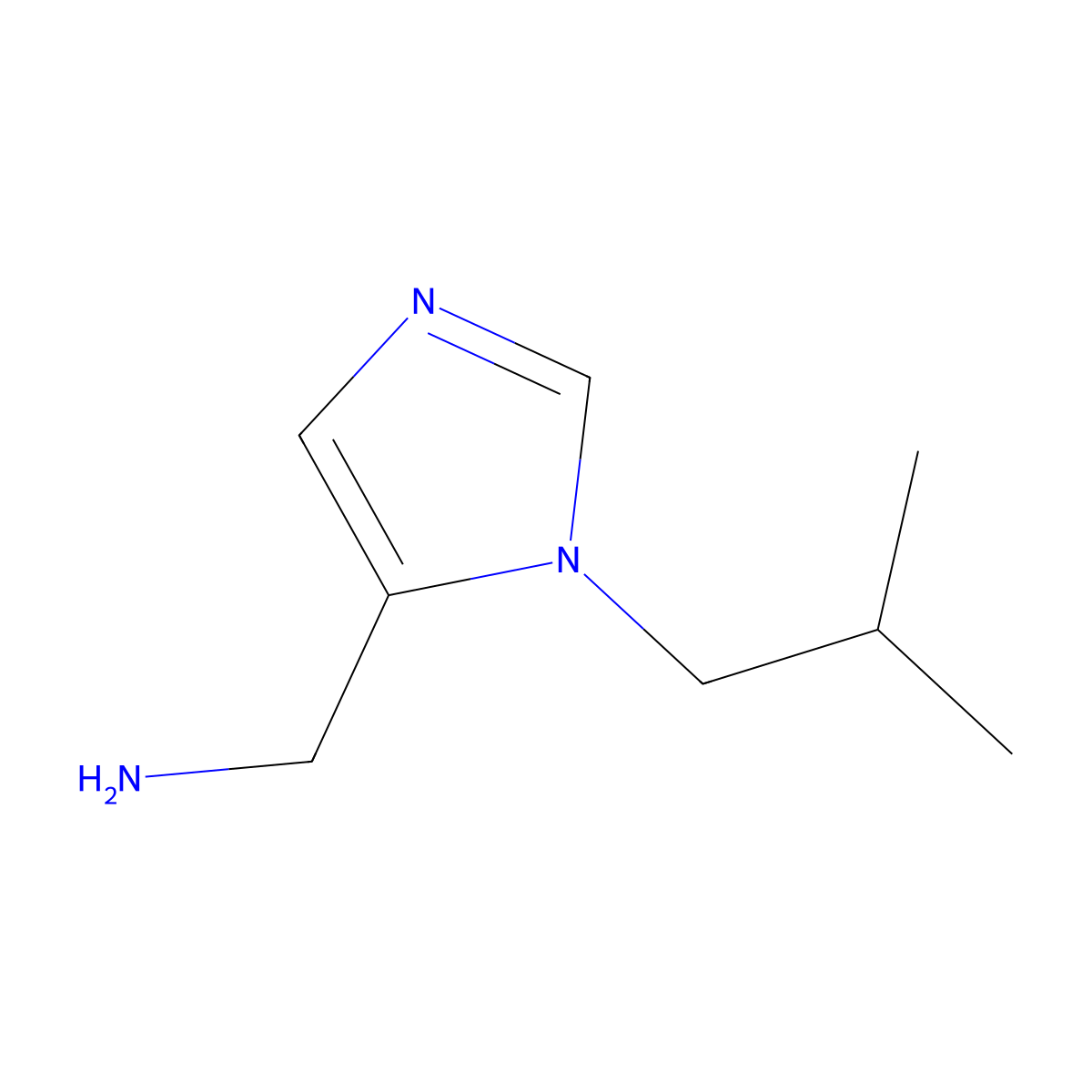 (1-Isobutyl-1H-imidazol-5-yl)methanamine molecular structure, CAS 1177324-54-7