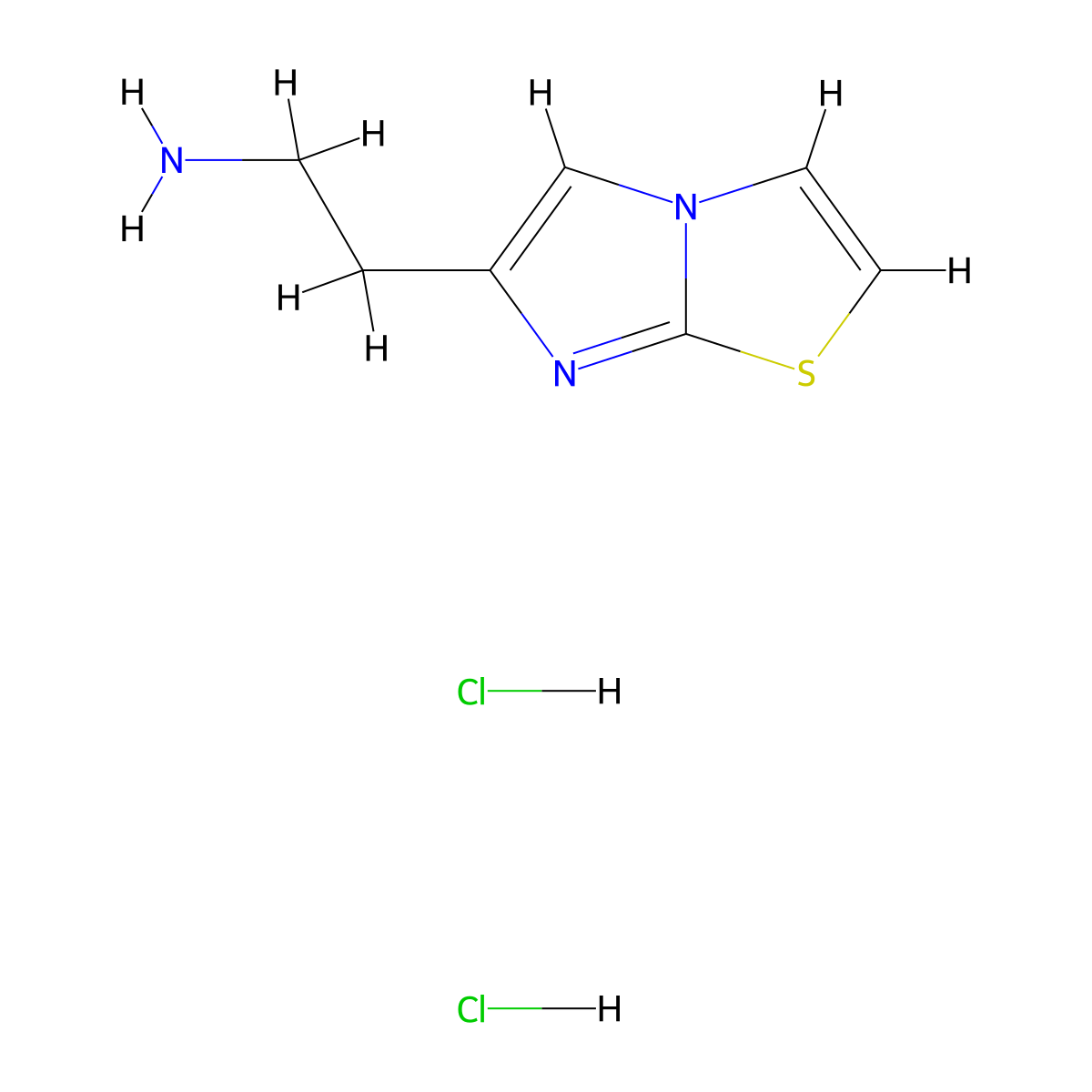 (2-Imidazo[2,1-b][1,3]thiazol-6-ylethyl)amine dihydrochloride molecular structure, CAS 1177325-64-2