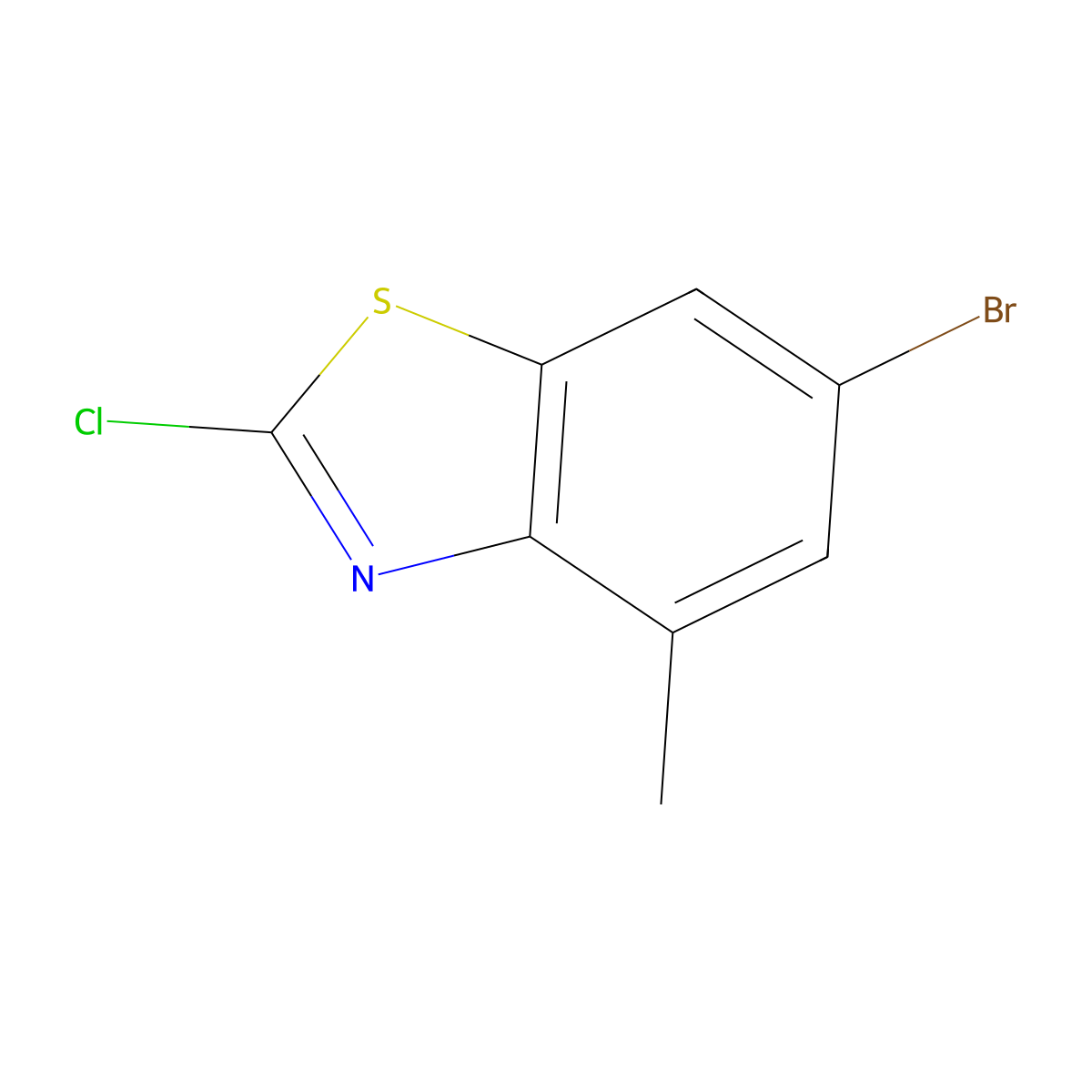 6-Bromo-2-chloro-4-methyl-1,3-benzothiazole molecular structure, CAS 1177325-89-1
