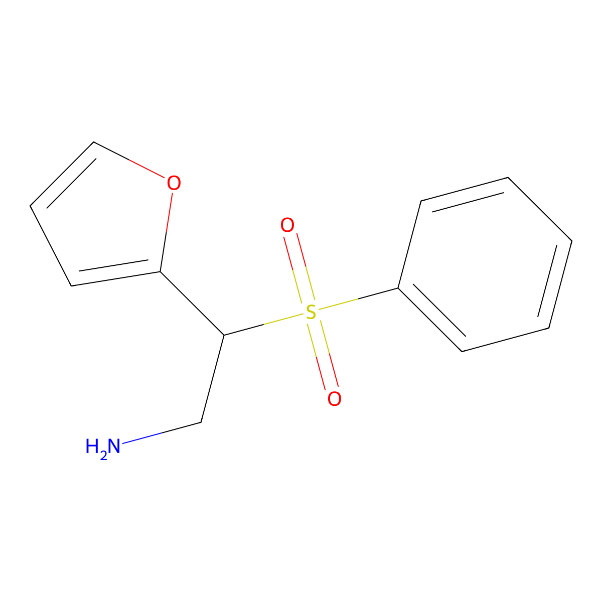 2-(Furan-2-yl)-2-(phenylsulfonyl)ethanamine molecular structure, CAS 1177327-36-4