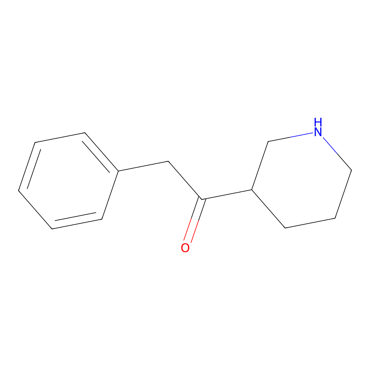 2-Phenyl-1-(piperidin-3-yl)ethanone molecular structure, CAS 1177327-57-9
