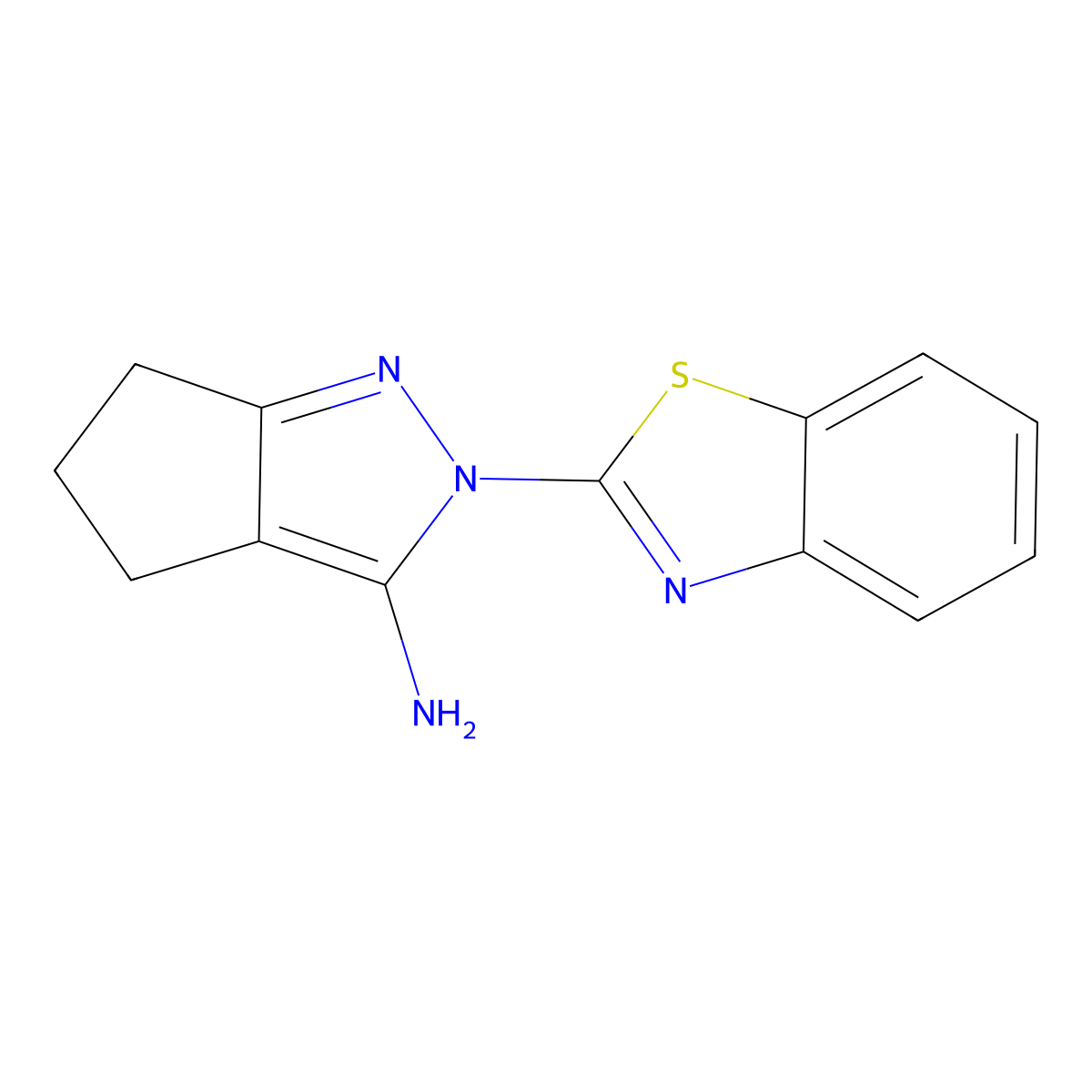 2-(1,3-Benzothiazol-2-yl)-2,4,5,6-tetrahydrocyclopenta[c]pyrazol-3-amine molecular structure, CAS 1177328-03-8