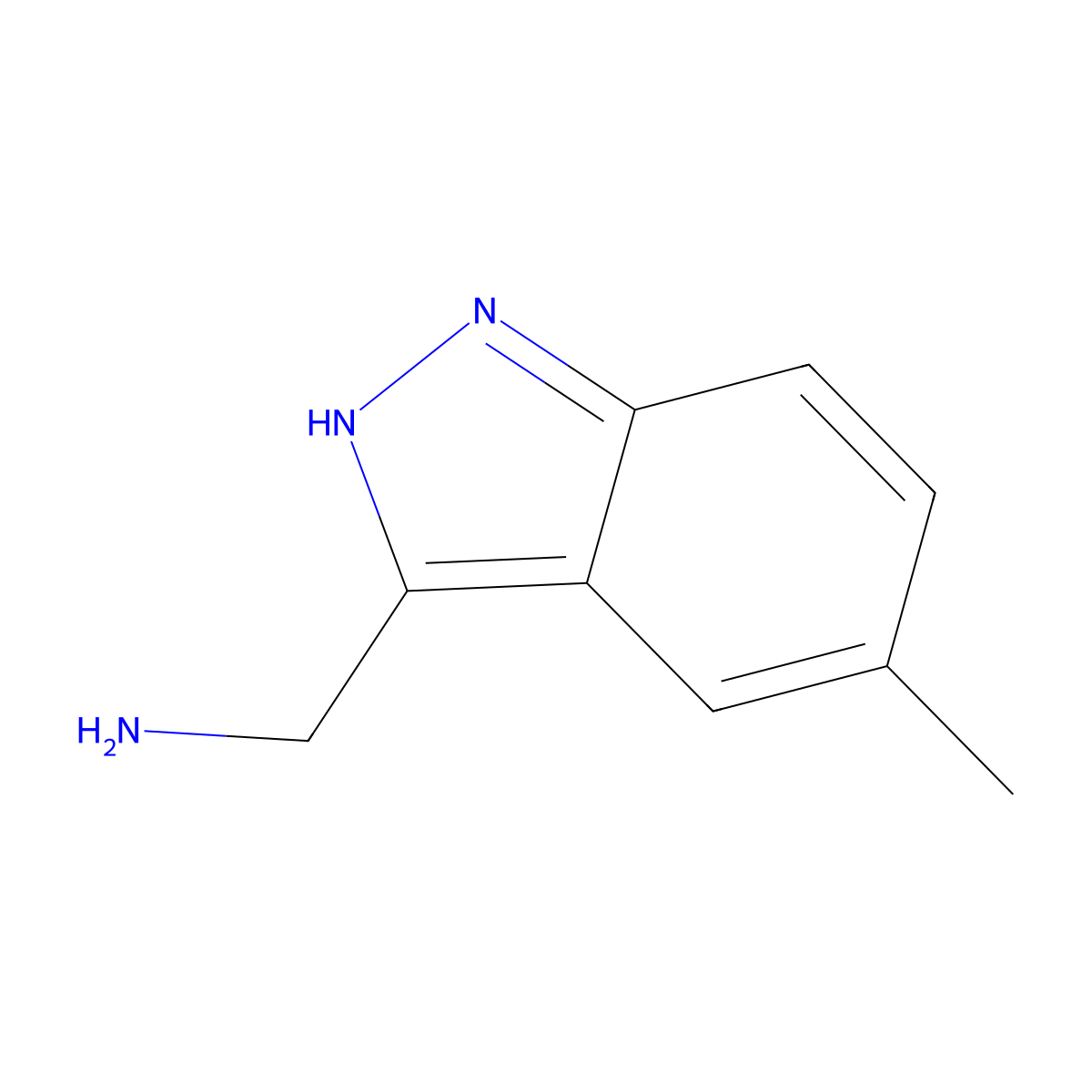 (5-Methyl-1H-indazol-3-yl)methanamine molecular structure, CAS 1177329-20-2