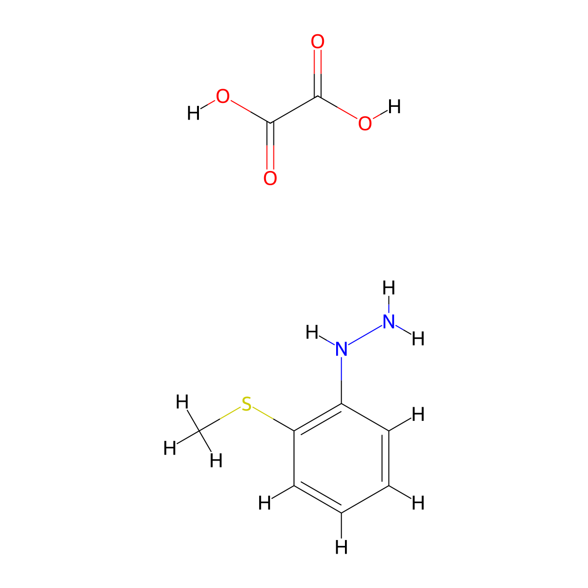 1-[2-(Methylsulfanyl)phenyl]hydrazine oxalate molecular structure, CAS 1177330-97-0