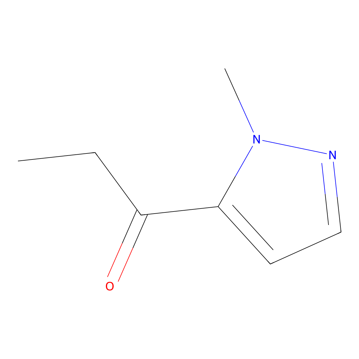 1-(1-methyl-1H-pyrazol-5-yl)propan-1-one molecular structure, CAS 1177331-09-7