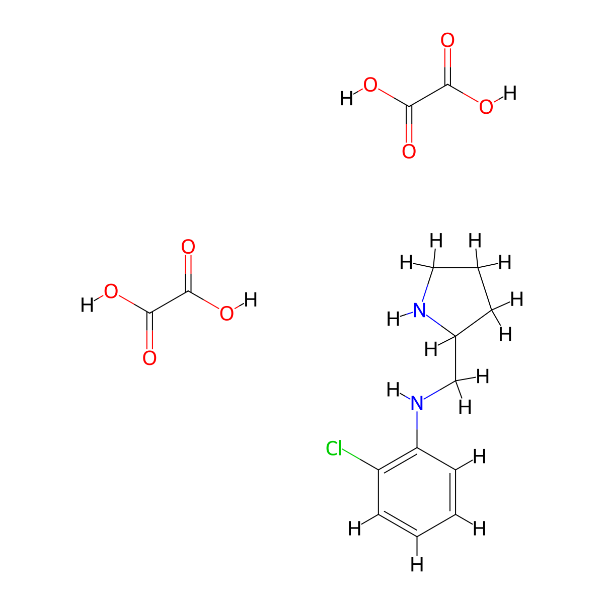 2-chloro-N-(pyrrolidin-2-ylmethyl)aniline dioxalate molecular structure, CAS 1177331-23-5