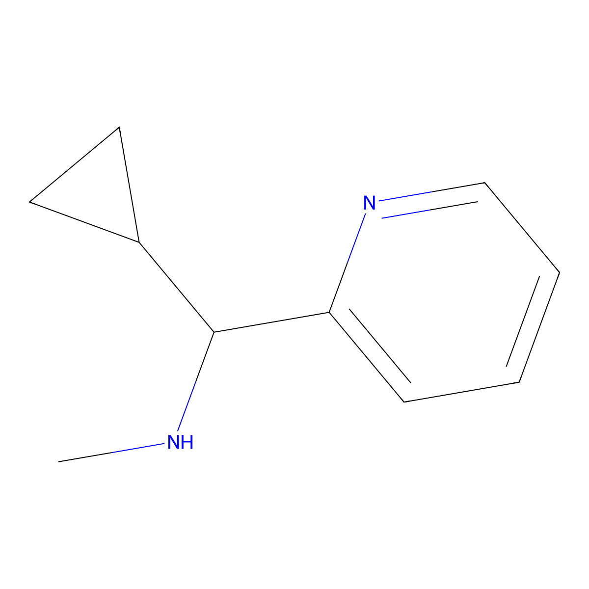 cyclopropyl-N-methyl(pyridin-2-yl)methanamine molecular structure, CAS 1177331-48-4