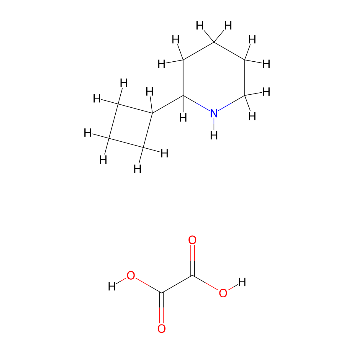 2-Cyclobutylpiperidine oxalate molecular structure, CAS 1177331-83-7