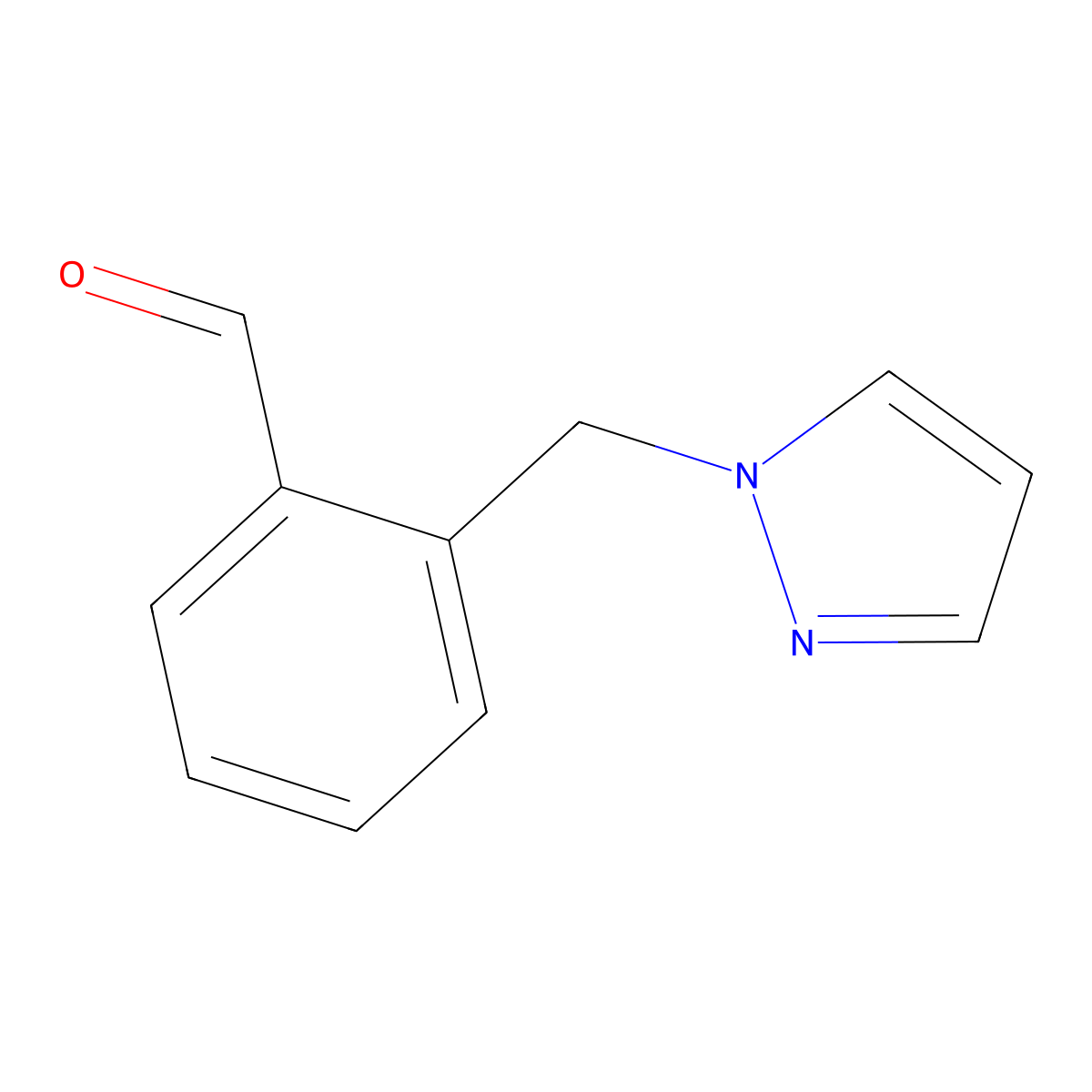 2-(1h-Pyrazol-1-ylmethyl)benzaldehyde molecular structure, CAS 1177332-23-8