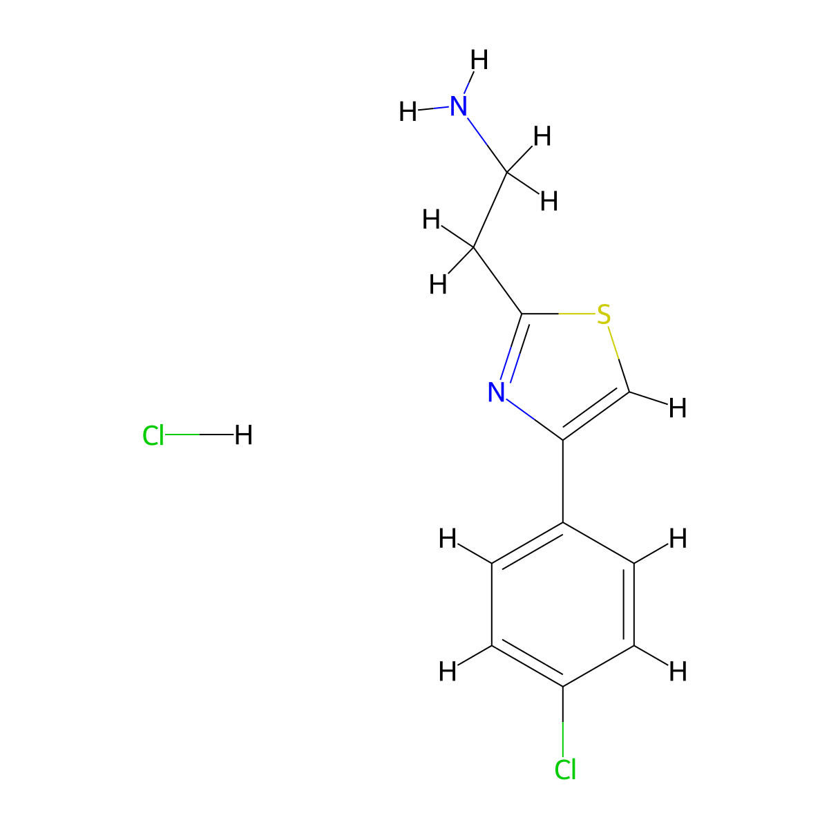 2-[4-(4-Chloro-phenyl)-thiazol-2-yl]-ethylamine hydrochloride molecular structure, CAS 1177335-53-3