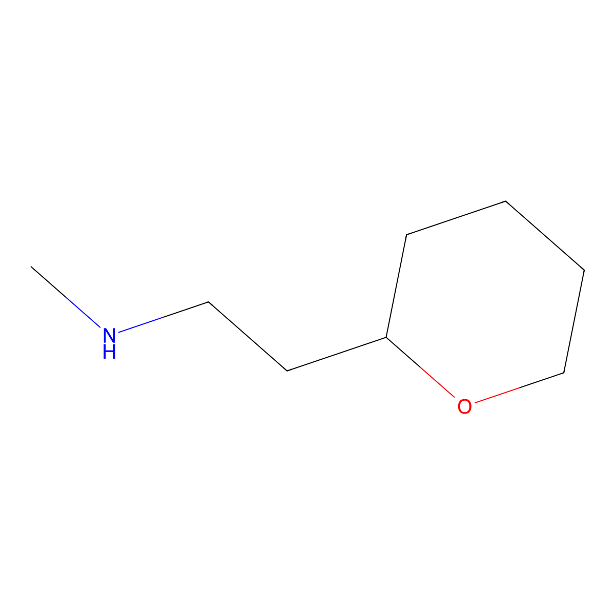 Methyl[2-(oxan-2-yl)ethyl]amine molecular structure, CAS 1177335-83-9