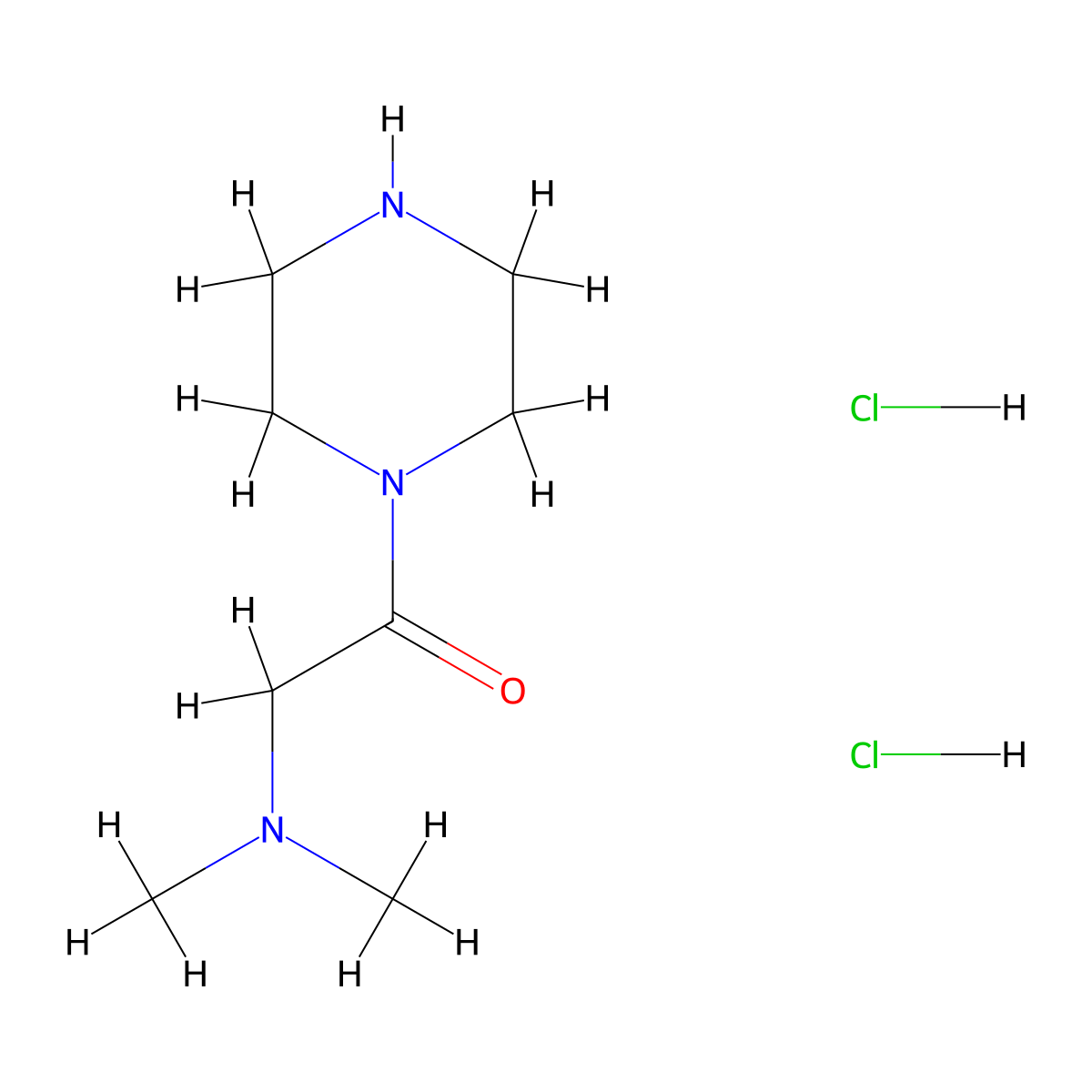 2-(Dimethylamino)-1-(piperazin-1-yl)ethan-1-one dihydrochloride molecular structure, CAS 1177336-21-8