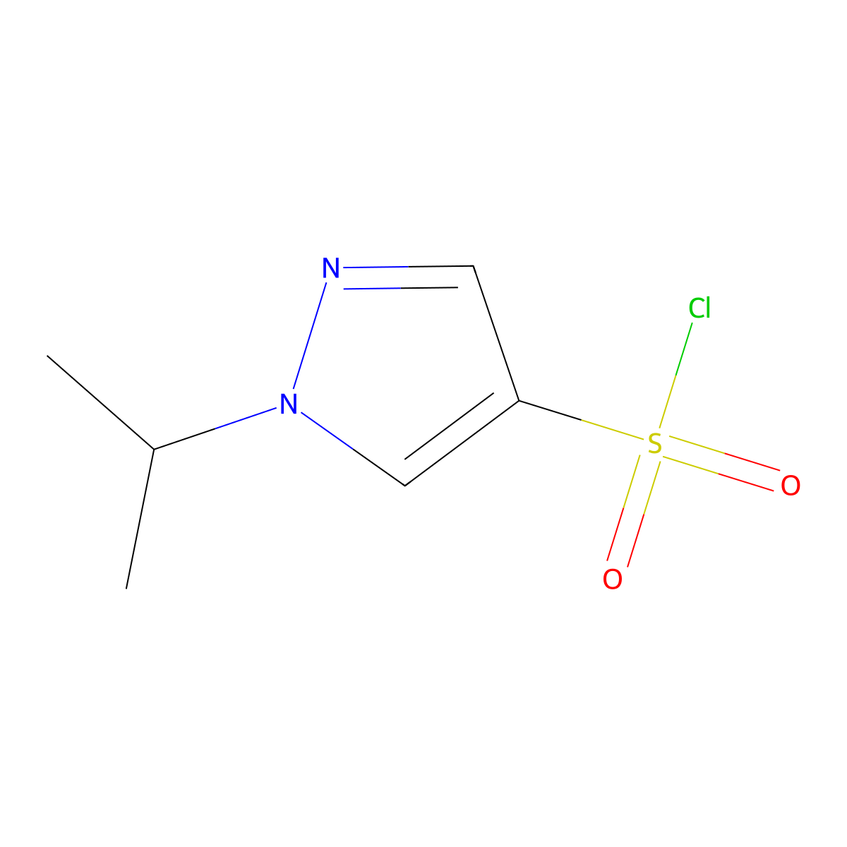 1-(propan-2-yl)-1H-pyrazole-4-sulfonyl chloride molecular structure, CAS 1177336-51-4