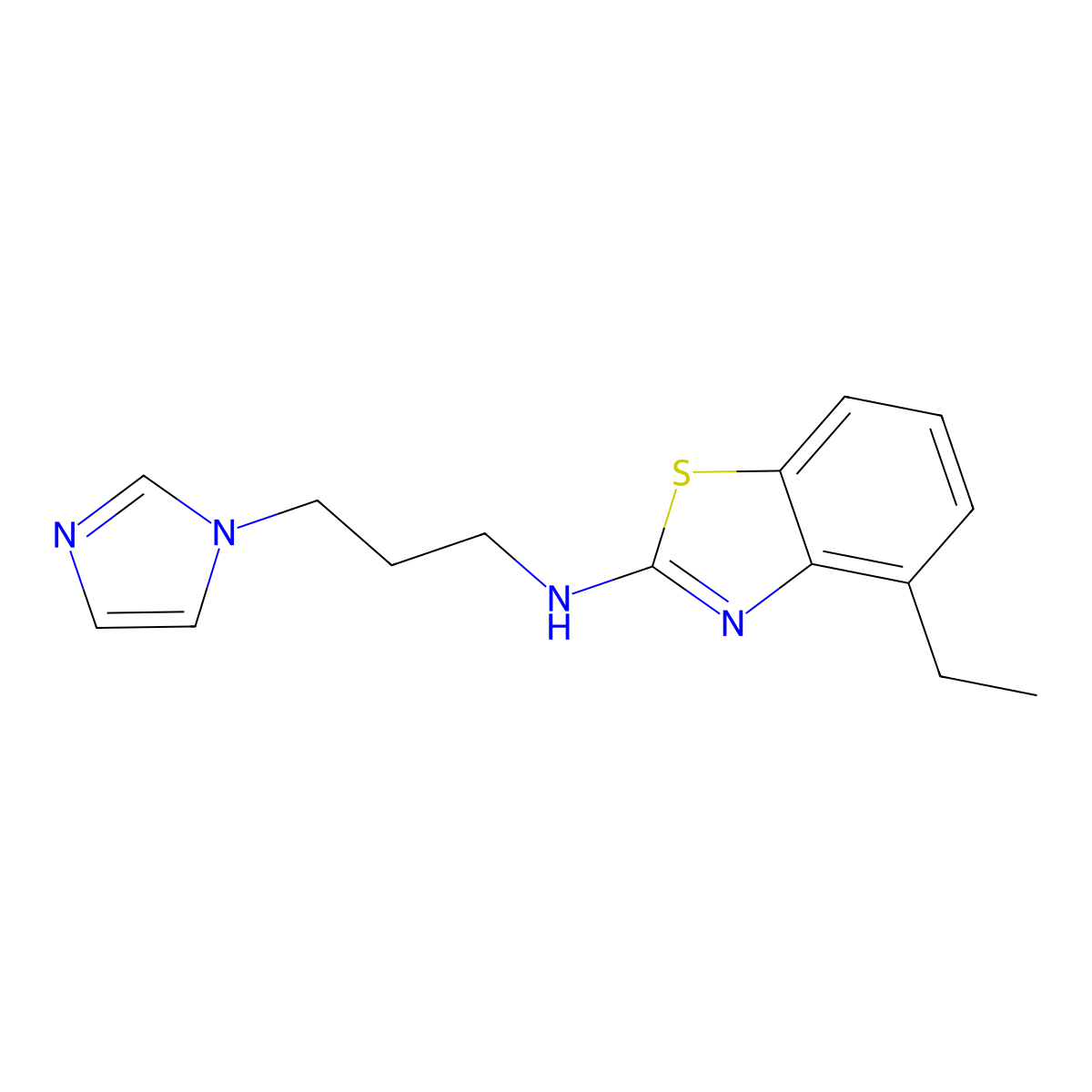 4-ethyl-N-[3-(1H-imidazol-1-yl)propyl]-1,3-benzothiazol-2-amine molecular structure, CAS 1177338-14-5