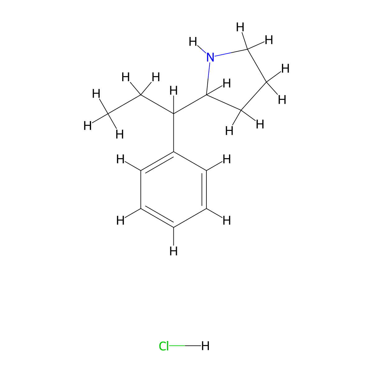 2-(1-Phenylpropyl)pyrrolidine hydrochloride molecular structure, CAS 1177339-97-7