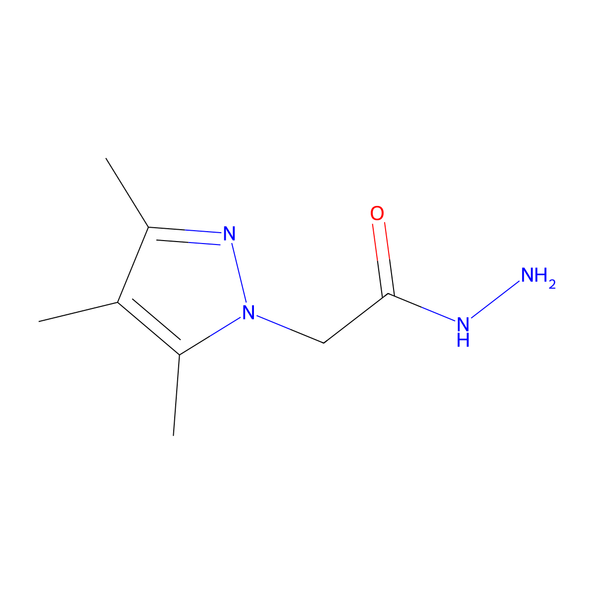 2-(3,4,5-Trimethyl-1H-pyrazol-1-yl)acetohydrazide molecular structure, CAS 1177340-00-9