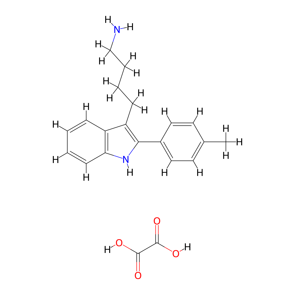 4-[2-(4-Methylphenyl)-1H-indol-3-YL]butan-1-amine oxalate molecular structure, CAS 1177341-81-9
