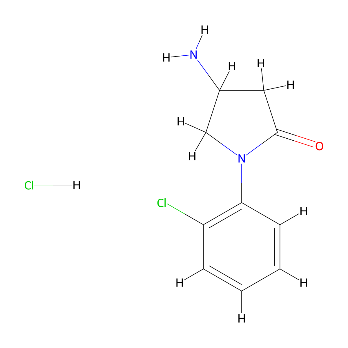 4-Amino-1-(2-chlorophenyl)pyrrolidin-2-one hydrochloride molecular structure, CAS 1177342-40-3
