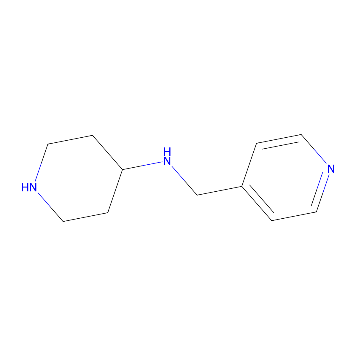 N-((pyridin-4-yl)methyl)piperidin-4-amine molecular structure, CAS 1177343-97-3