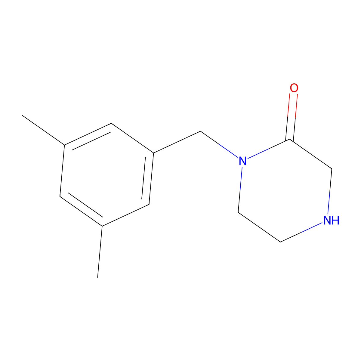 1-(3,5-Dimethylbenzyl)piperazin-2-one molecular structure, CAS 1177344-72-7