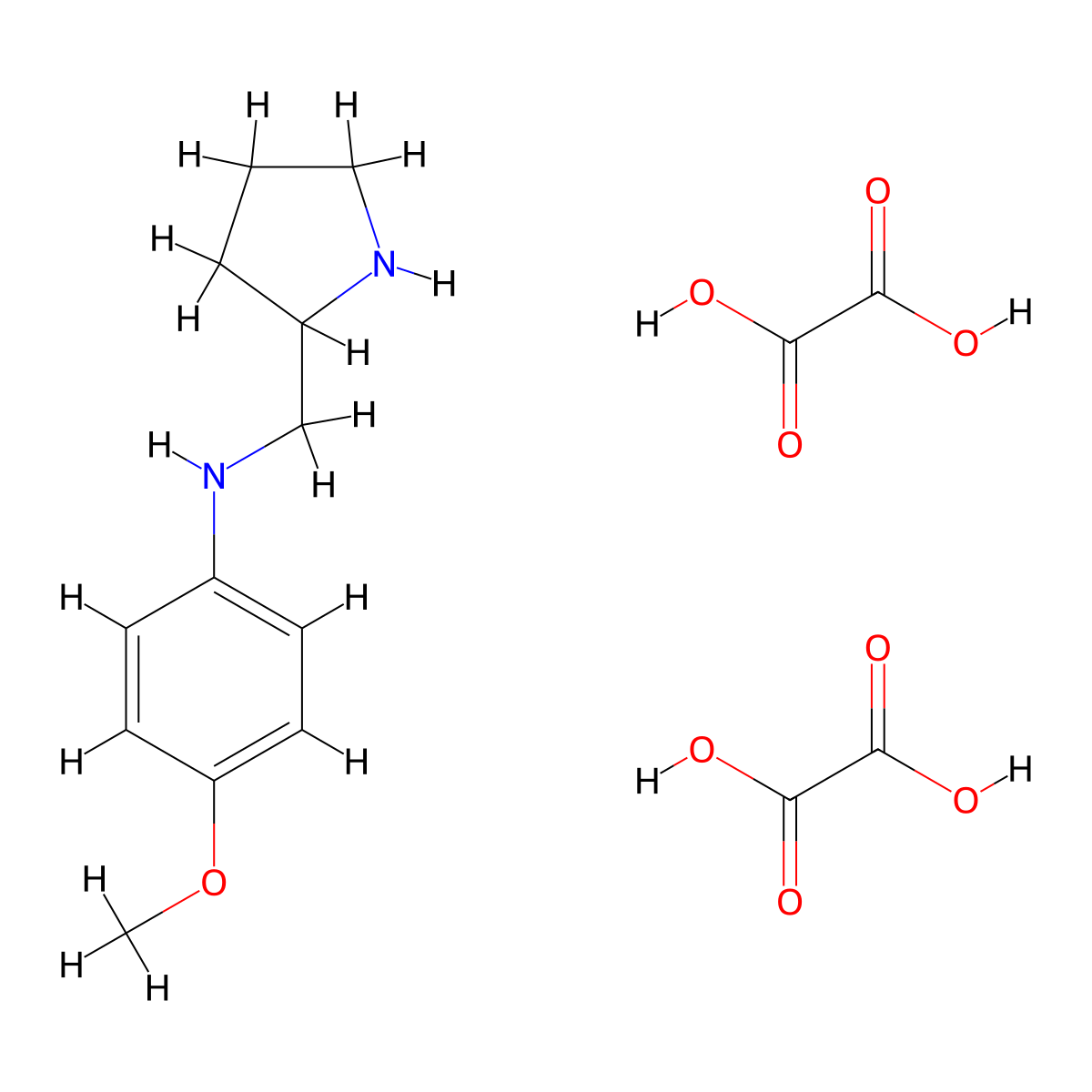4-Methoxy-N-(pyrrolidin-2-ylmethyl)aniline dioxalate molecular structure, CAS 1177345-72-0