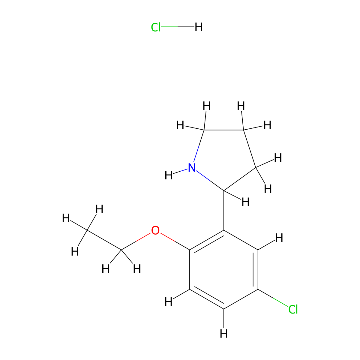 2-(5-Chloro-2-ethoxyphenyl)pyrrolidine hydrochloride molecular structure, CAS 1177345-81-1