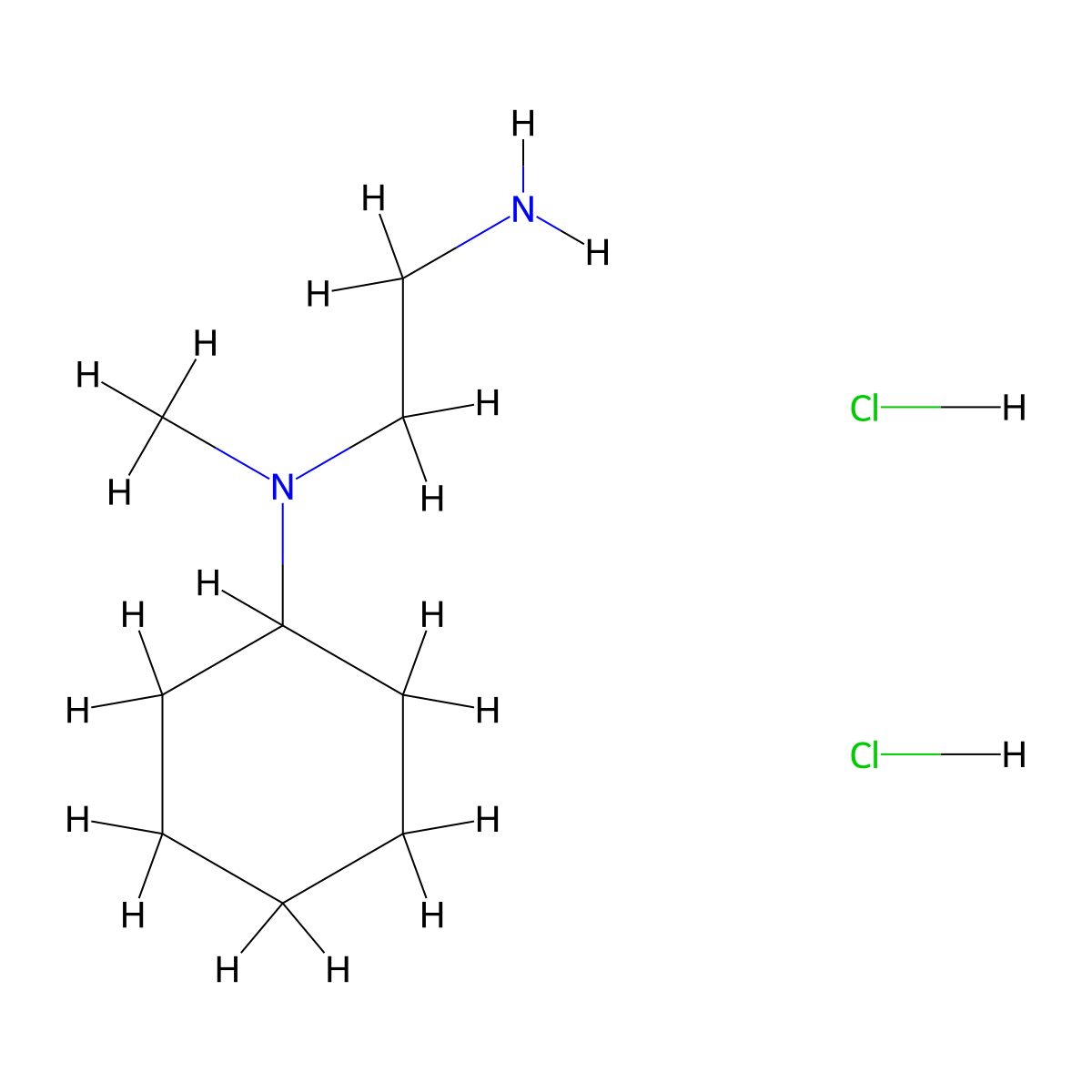 N1-Cyclohexyl-N1-methylethane-1,2-diamine dihydrochloride molecular structure, CAS 1177346-07-4