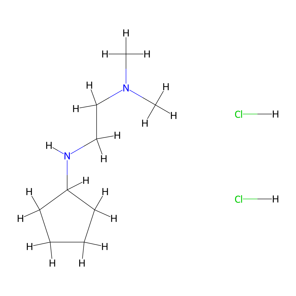 N-[2-(Dimethylamino)ethyl]cyclopentanamine dihydrochloride molecular structure, CAS 1177346-14-3