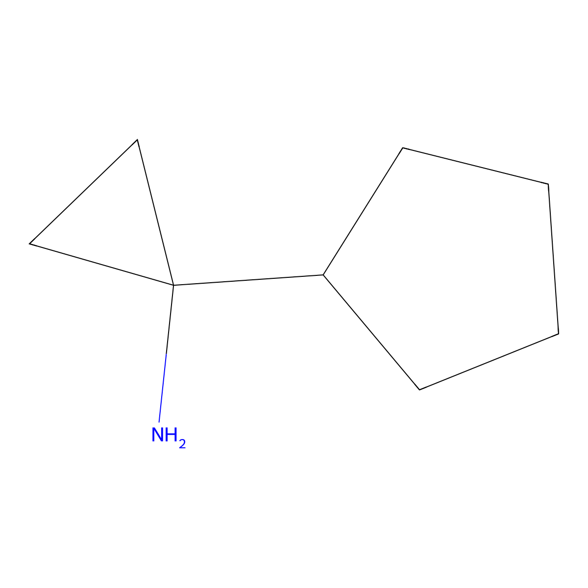 1-Cyclopentylcyclopropanamine molecular structure, CAS 1177347-85-1
