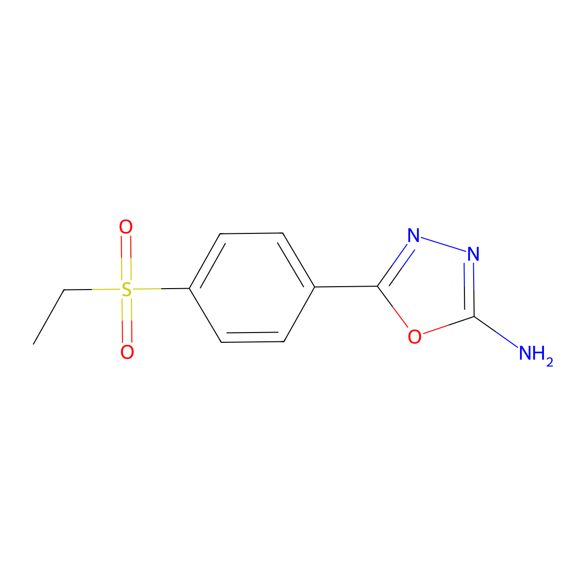 5-[4-(Ethylsulfonyl)phenyl]-1,3,4-oxadiazol-2-amine molecular structure, CAS 1177348-10-5
