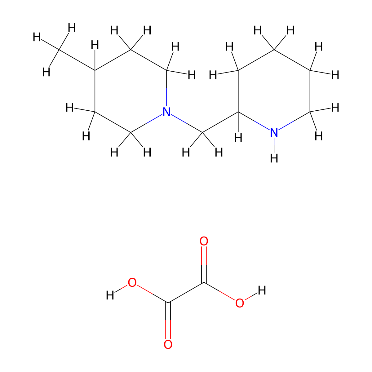 4-Methyl-1-(2-piperidinylmethyl)piperidine oxalate molecular structure, CAS 1177348-16-1