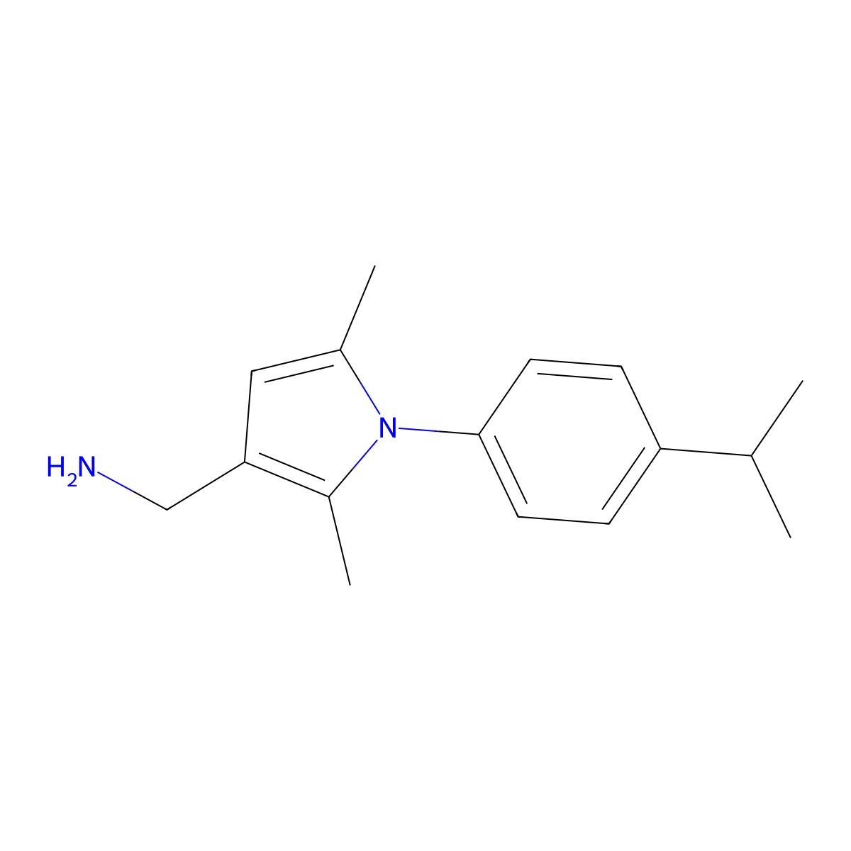([1-(4-Isopropylphenyl)-2,5-dimethyl-1H-pyrrol-3-YL]methyl)amine molecular structure, CAS 1177348-59-2