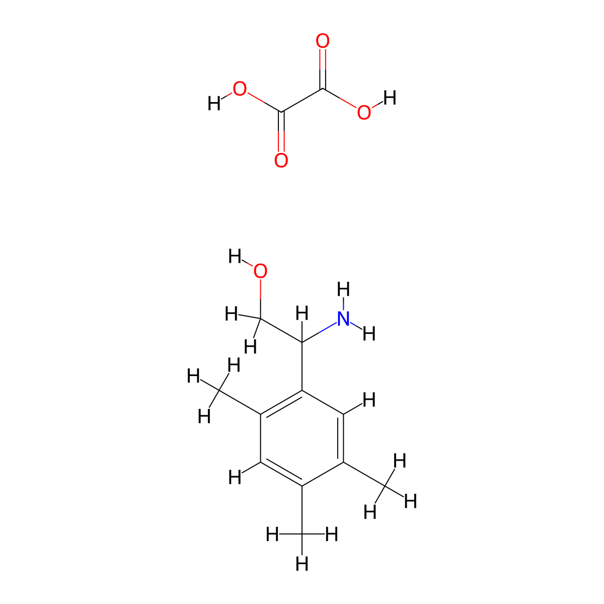 2-Amino-2-(2,4,5-trimethylphenyl)ethanol oxalate molecular structure, CAS 1177348-72-9