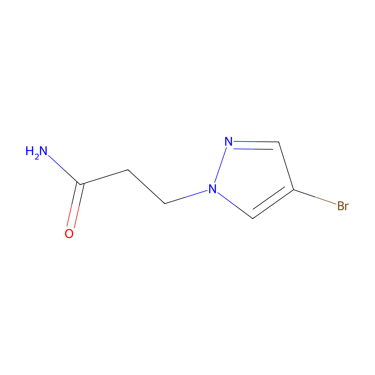 3-(4-Bromo-1H-pyrazol-1-yl)propanamide molecular structure, CAS 1177349-02-8