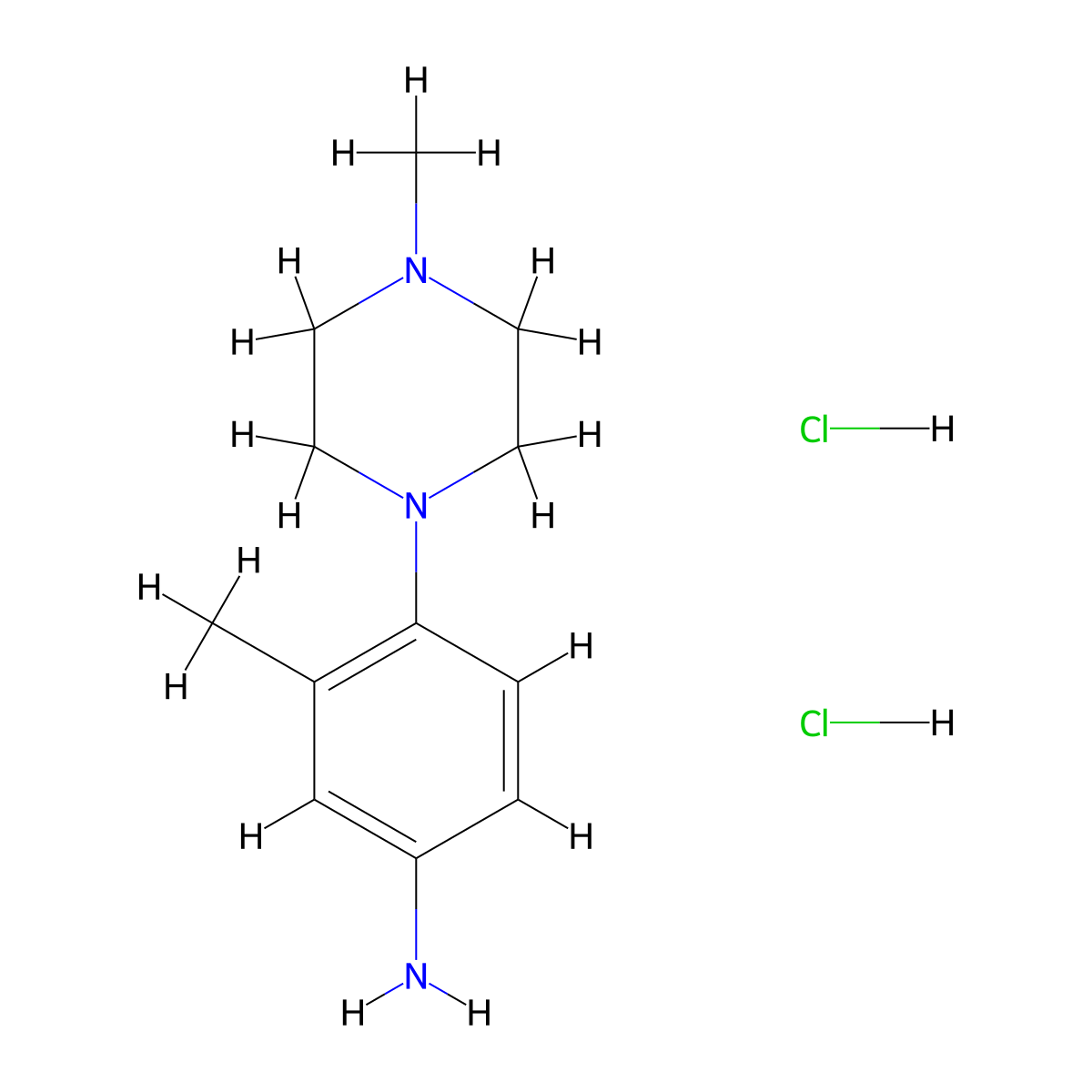 3-Methyl-4-(4-methylpiperazin-1-yl)aniline dihydrochloride molecular structure, CAS 1177349-04-0